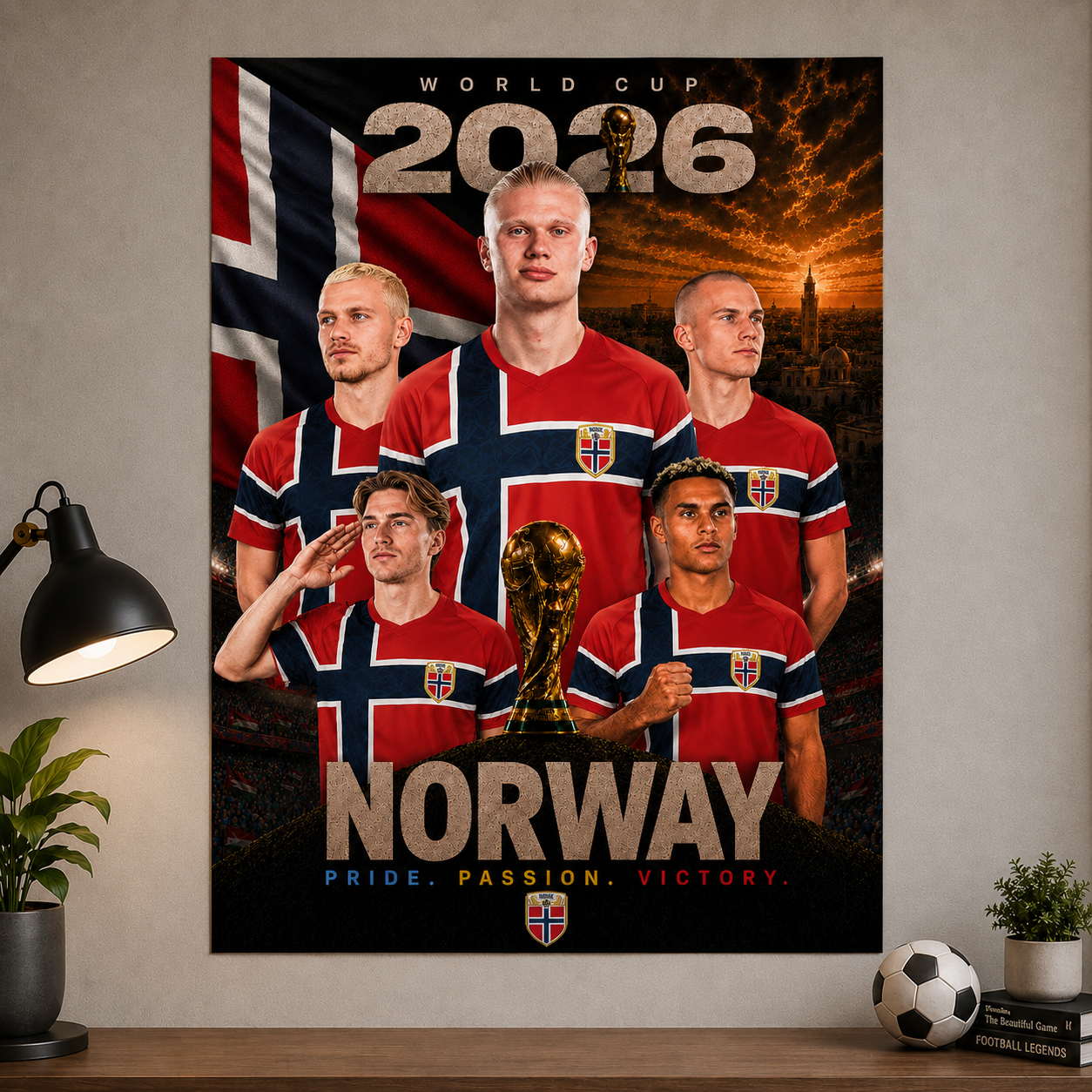 World Cup 2026 Norway Football Team Poster And Wall Frame