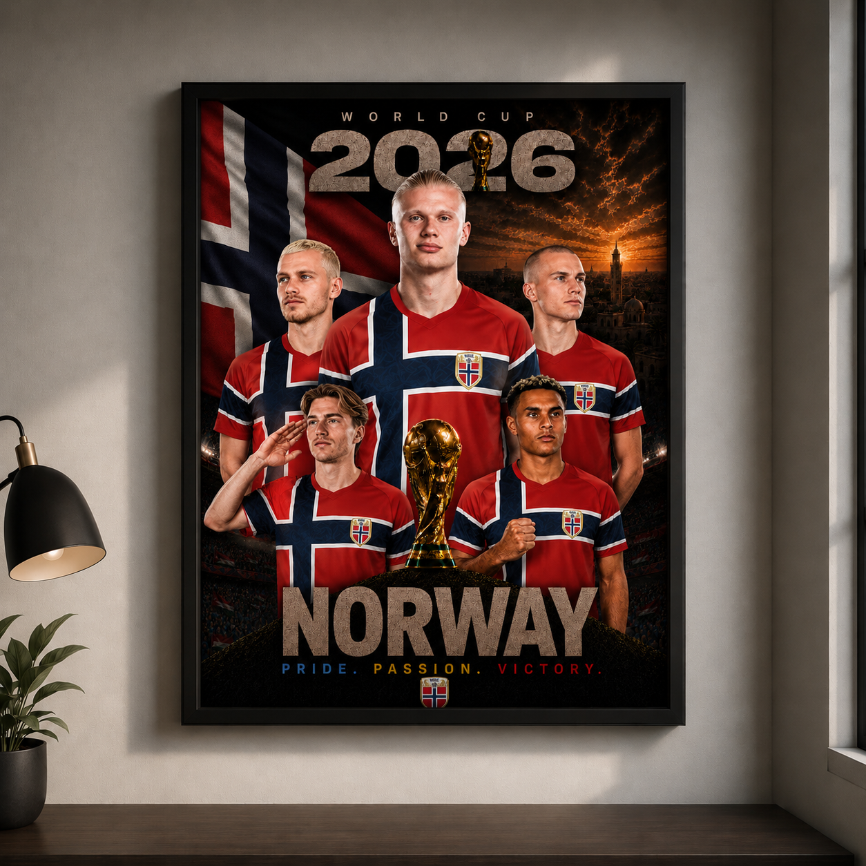World Cup 2026 Norway Football Team Poster And Wall Frame