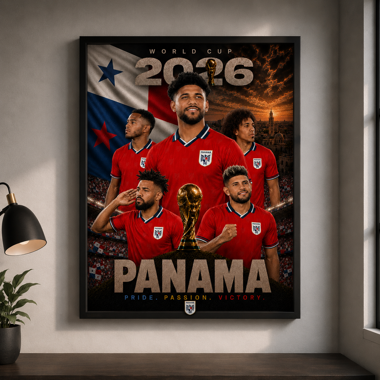 World Cup 2026 Panama Football Team Poster And Wall Frame
