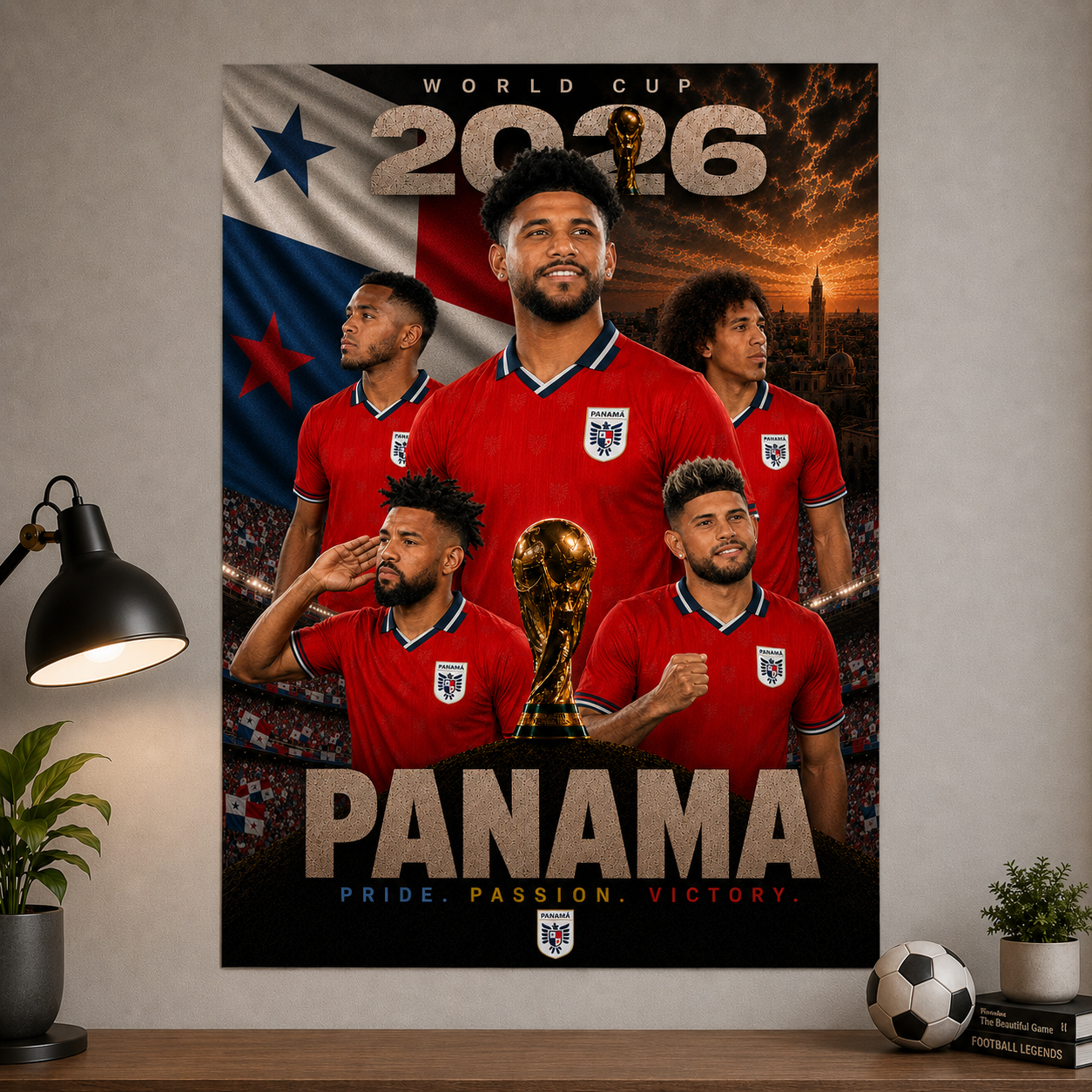 World Cup 2026 Panama Football Team Poster And Wall Frame