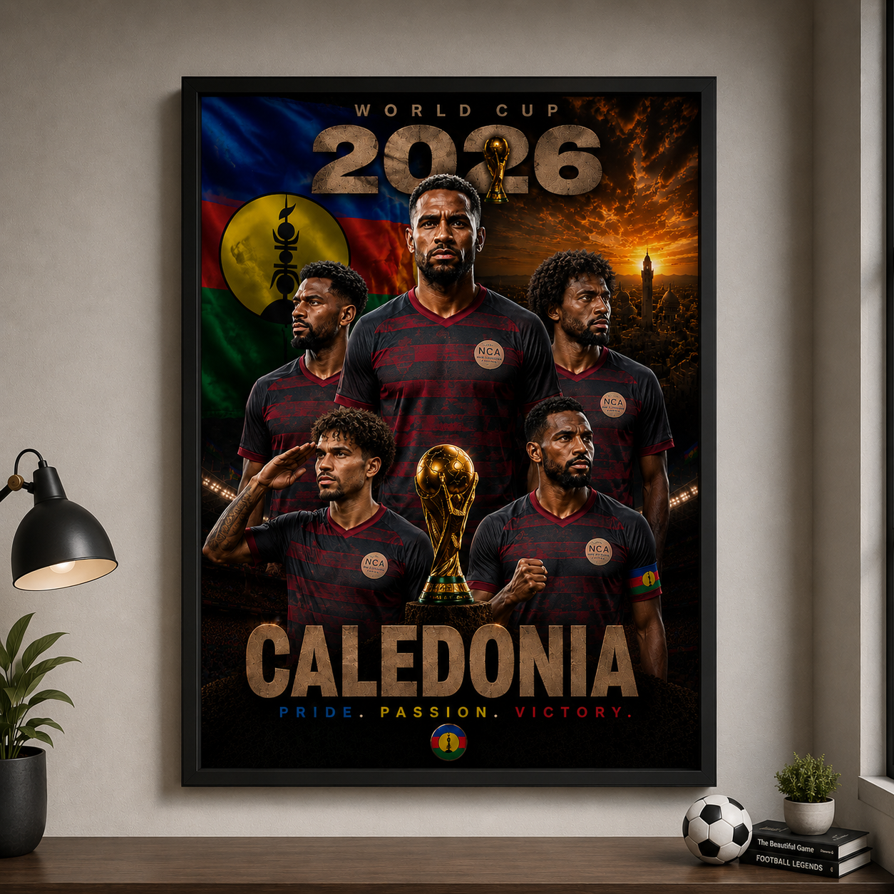 World Cup 2026 Caledonia Football Team Poster And Wall Frame
