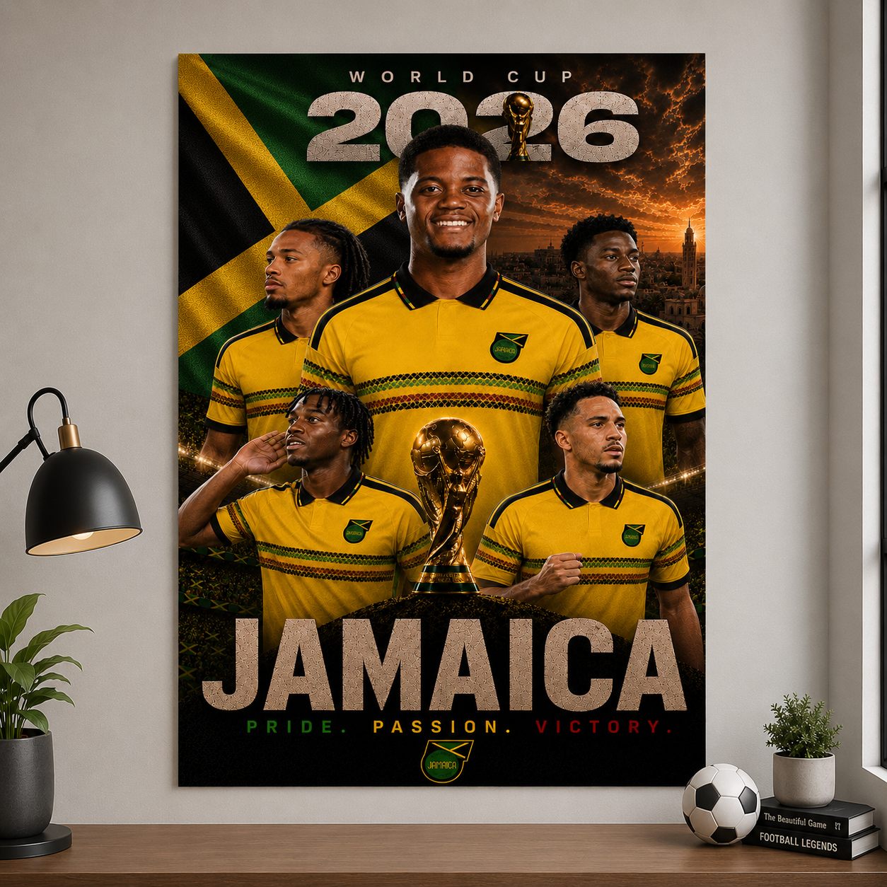 World Cup 2026 Jamaica Football Team Poster And Wall Frame
