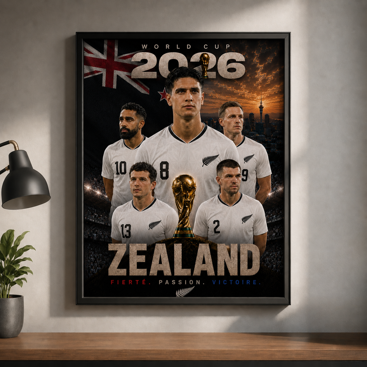 World Cup 2026 Zealand Football Team Poster And Wall Frame