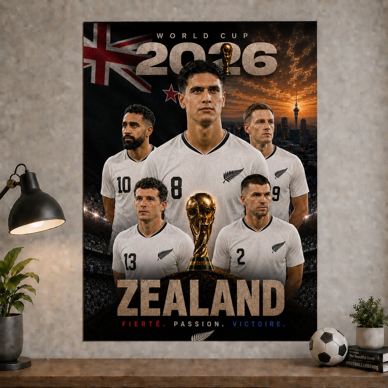 World Cup 2026 Zealand Football Team Poster And Wall Frame
