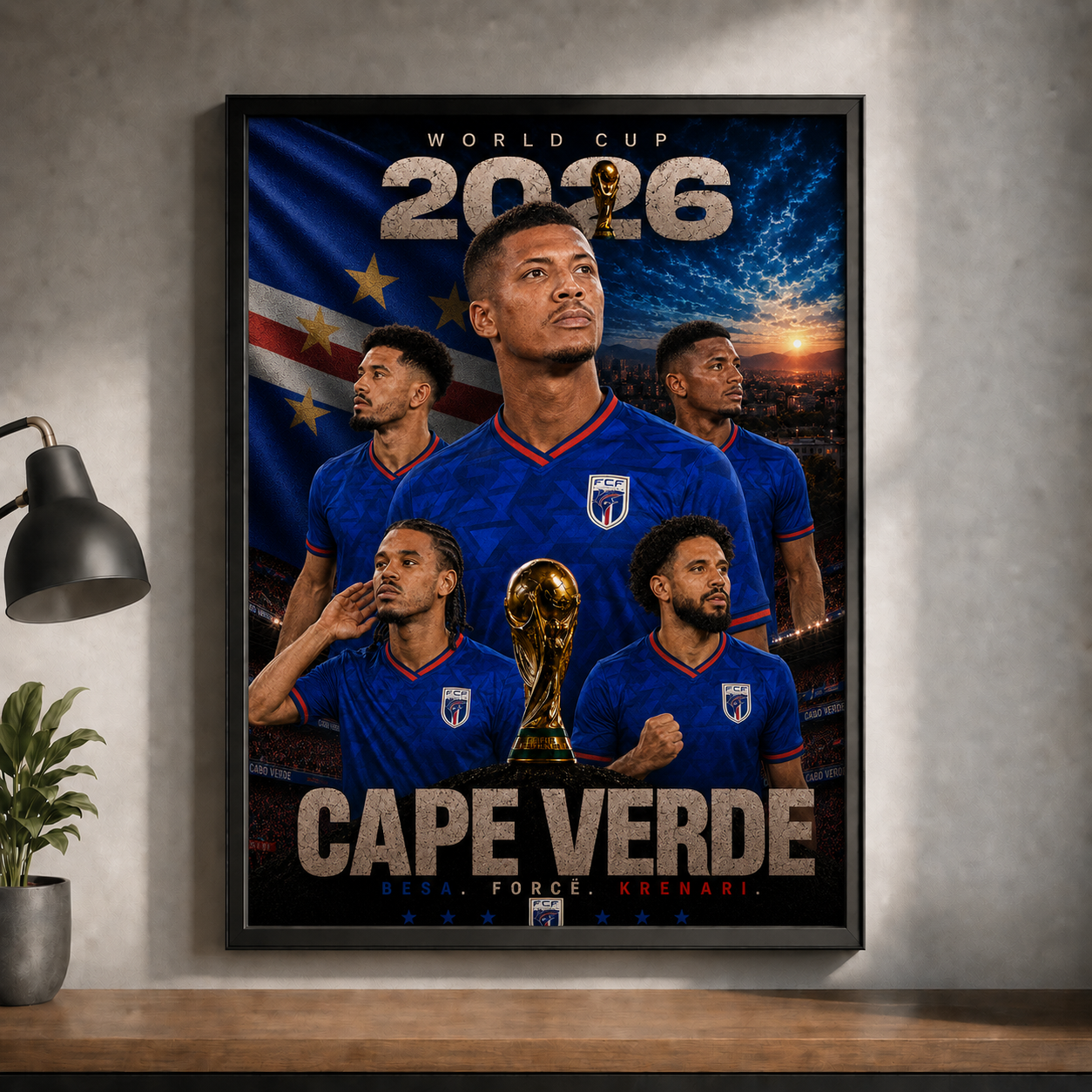 World Cup 2026 Cape Verde Football Team Poster And Wall Frame