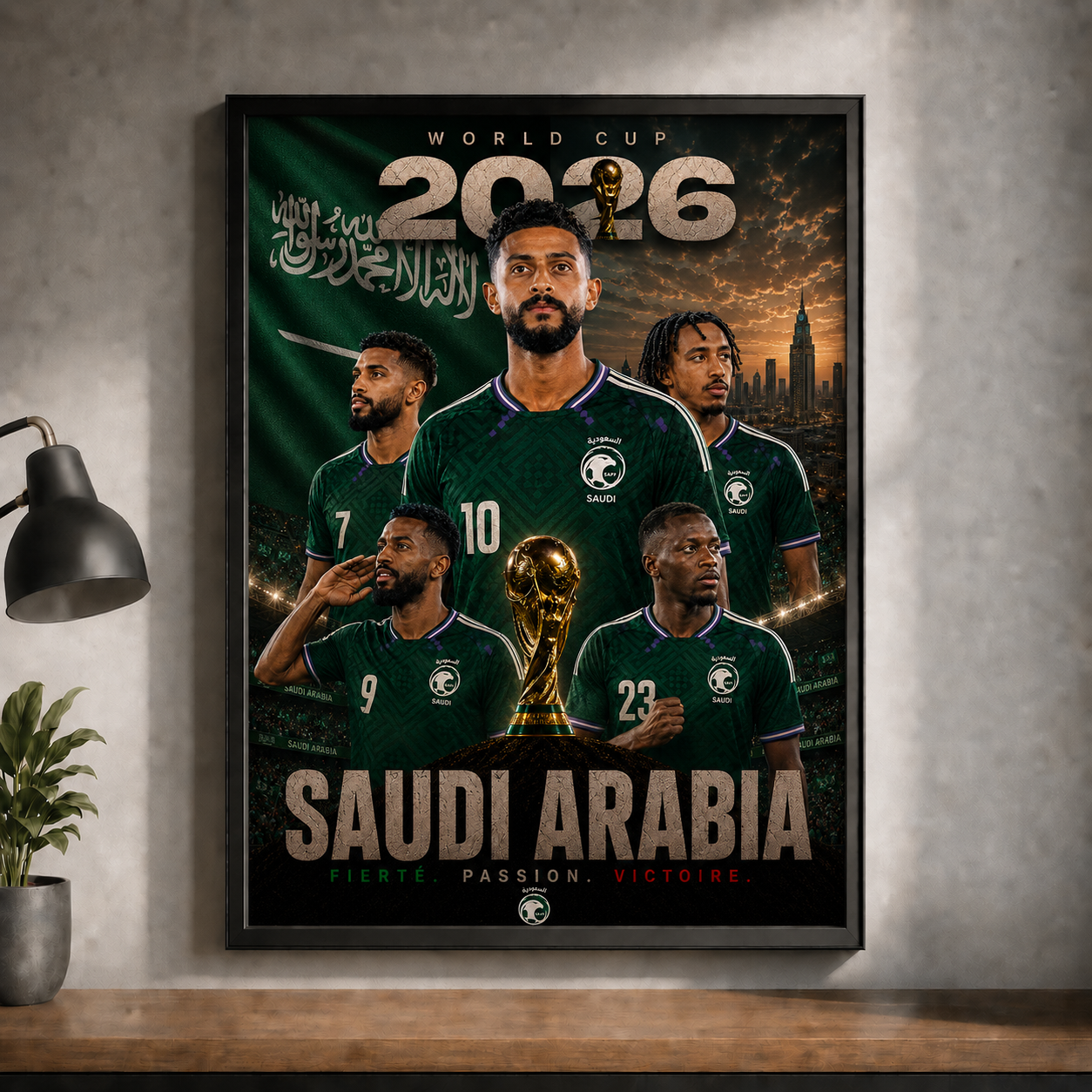 World Cup 2026 Saudi Arabia Football Team Poster And Wall Frame