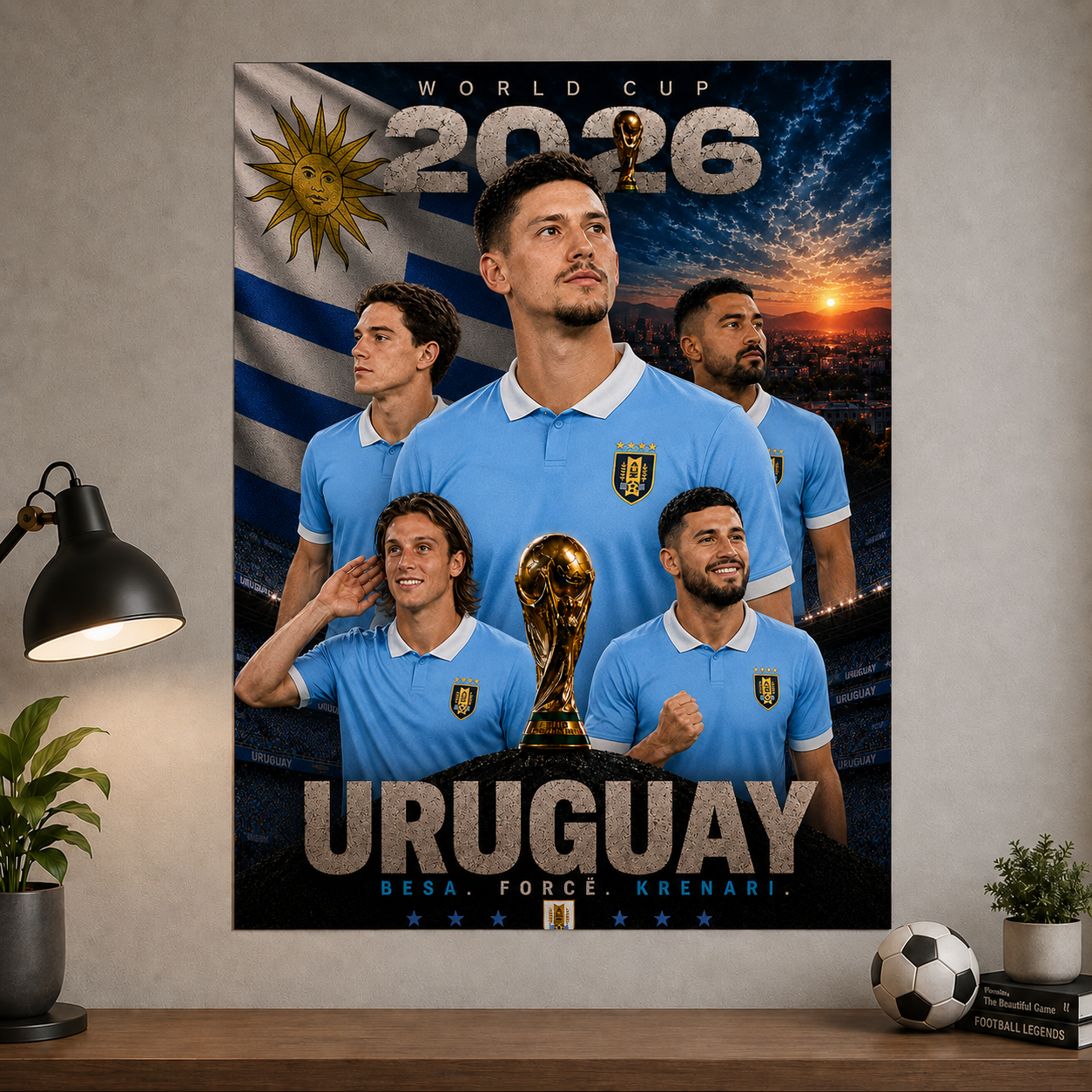World Cup 2026 Uruguay Football Team Poster And Wall Frame