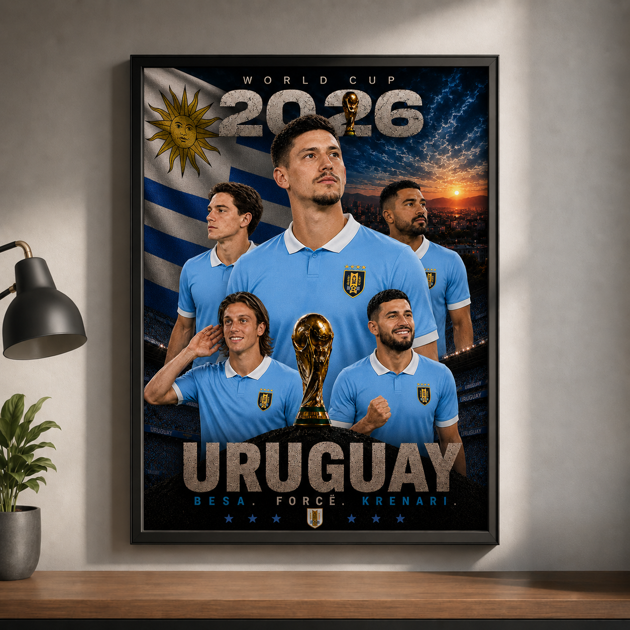 World Cup 2026 Uruguay Football Team Poster And Wall Frame