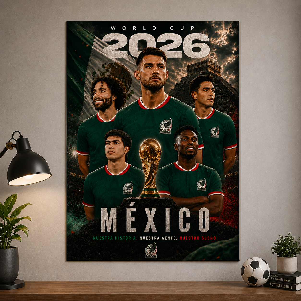World Cup 2026 Mexico Football Team Poster And Wall Frame