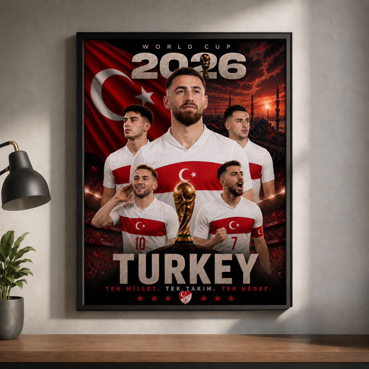 World Cup 2026 Turkey Football Team Poster And Wall Frame