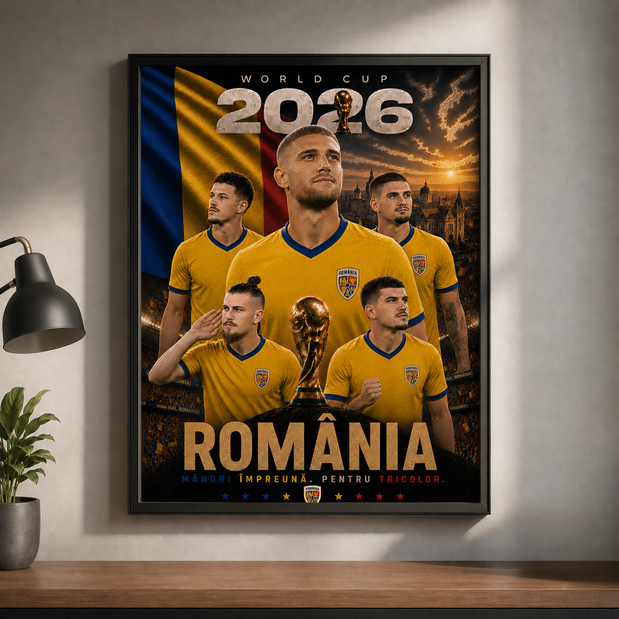 World Cup 2026 Romania Football Team Poster And Wall Frame