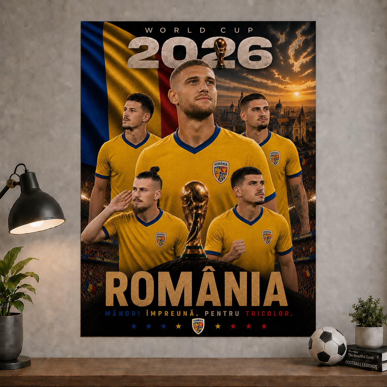 World Cup 2026 Romania Football Team Poster And Wall Frame