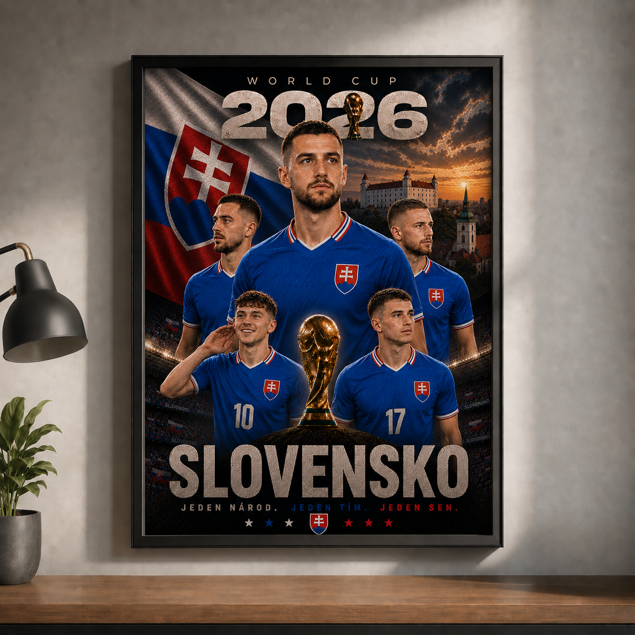 World Cup 2026 Slovakia Football Team Poster And Wall Frame