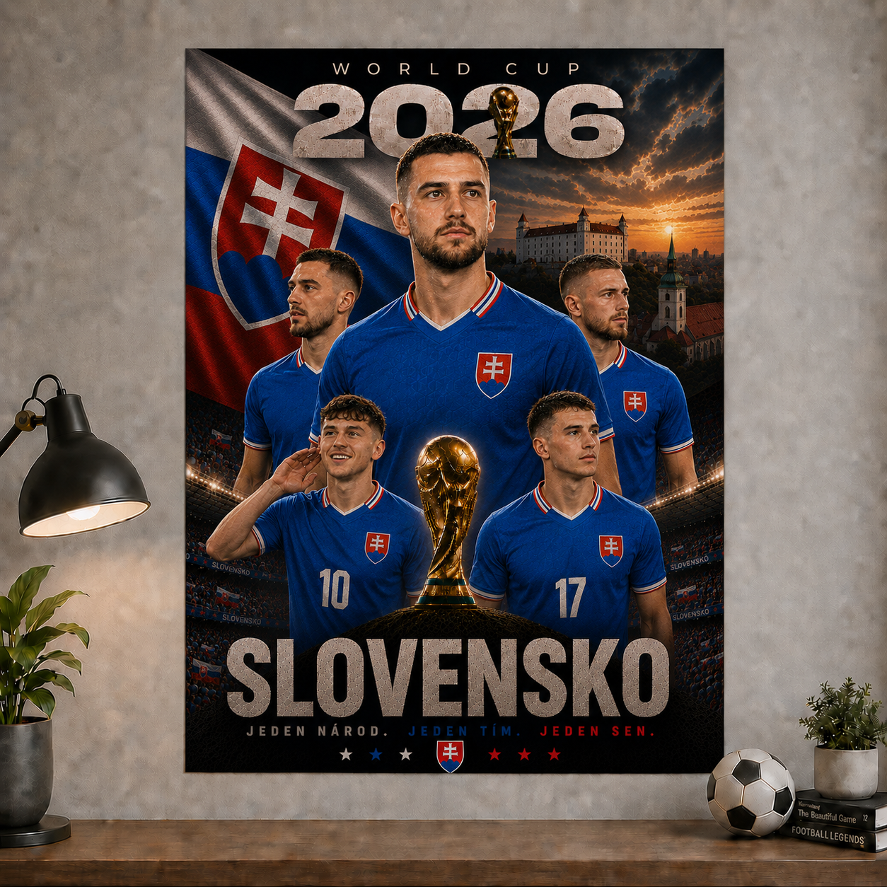 World Cup 2026 Slovakia Football Team Poster And Wall Frame