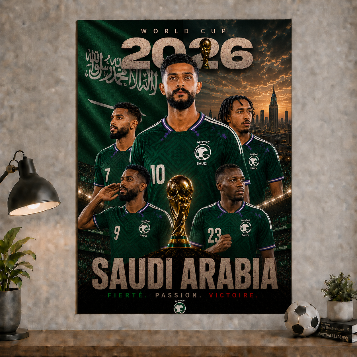 World Cup 2026 Saudi Arabia Football Team Poster And Wall Frame