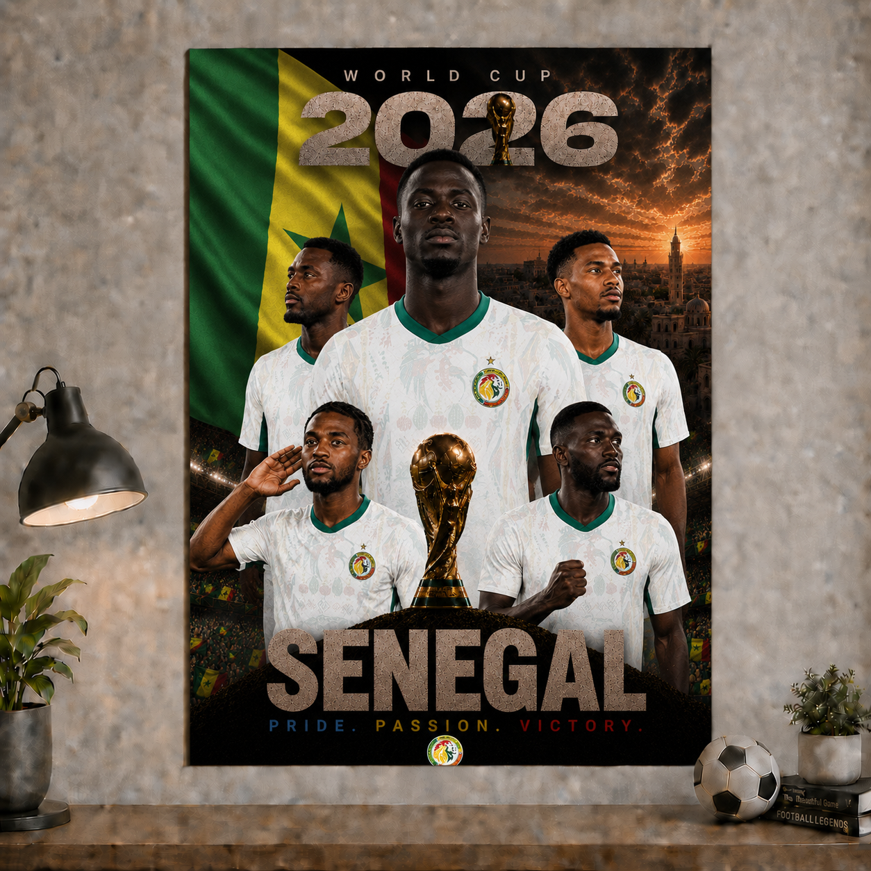 World Cup 2026 Senegal Football Team Poster And Wall Frame
