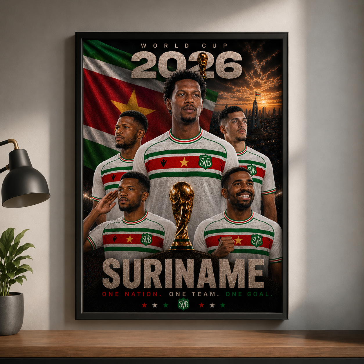 World Cup 2026 Suriname Football Team Poster And Wall Frame