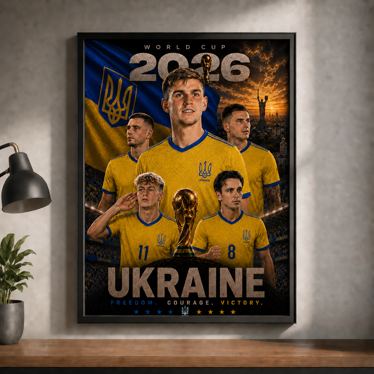 World Cup 2026 Ukraine Football Team Poster And Wall Frame