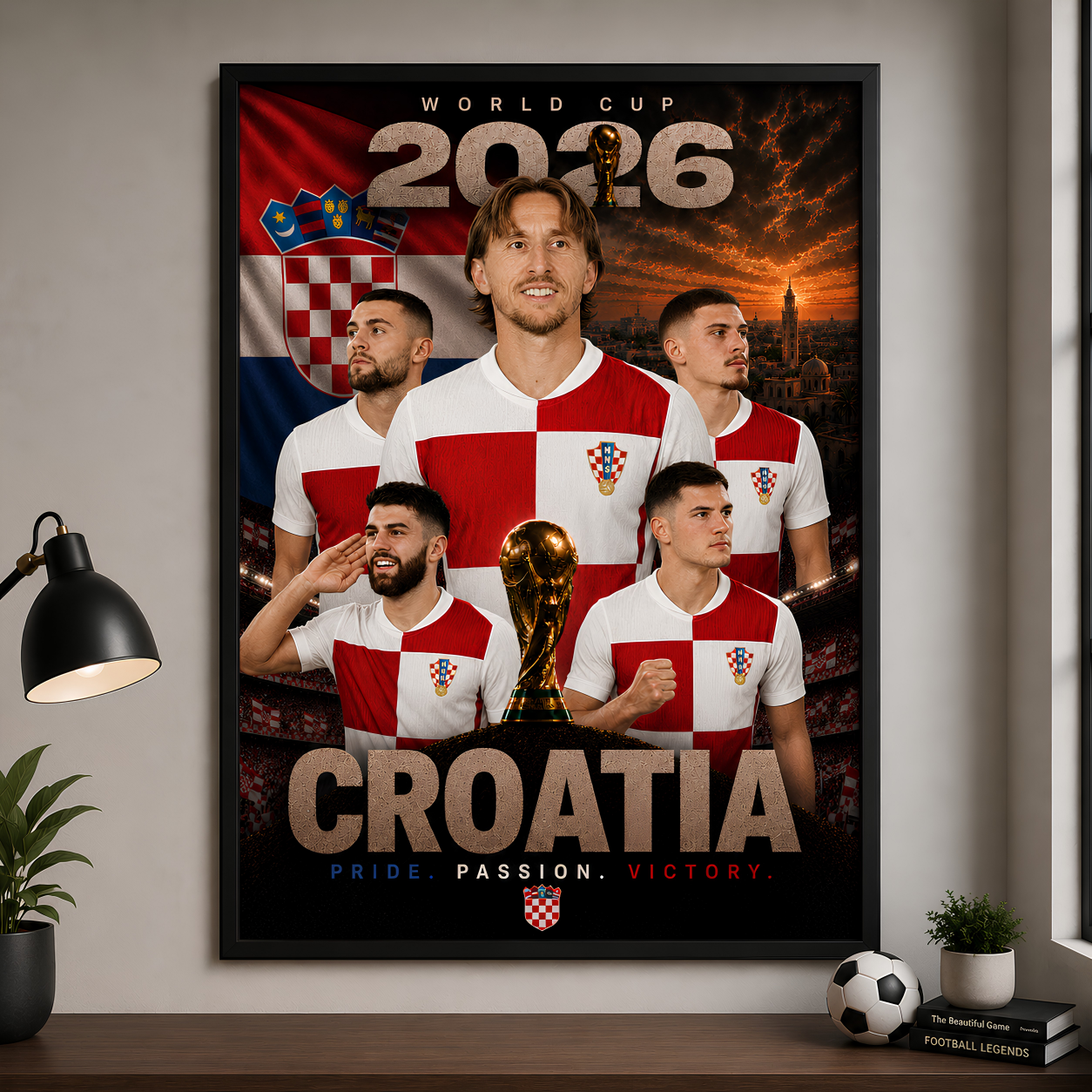 World Cup 2026 Croatia Football Team Poster And Wall Frame