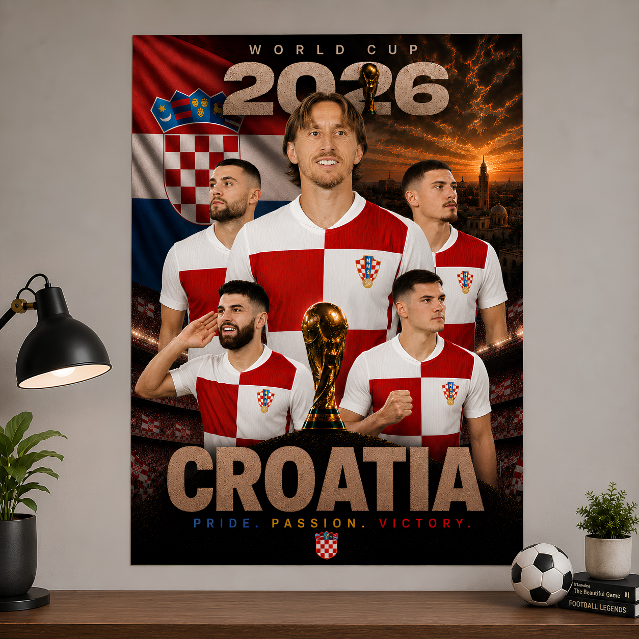 World Cup 2026 Croatia Football Team Poster And Wall Frame