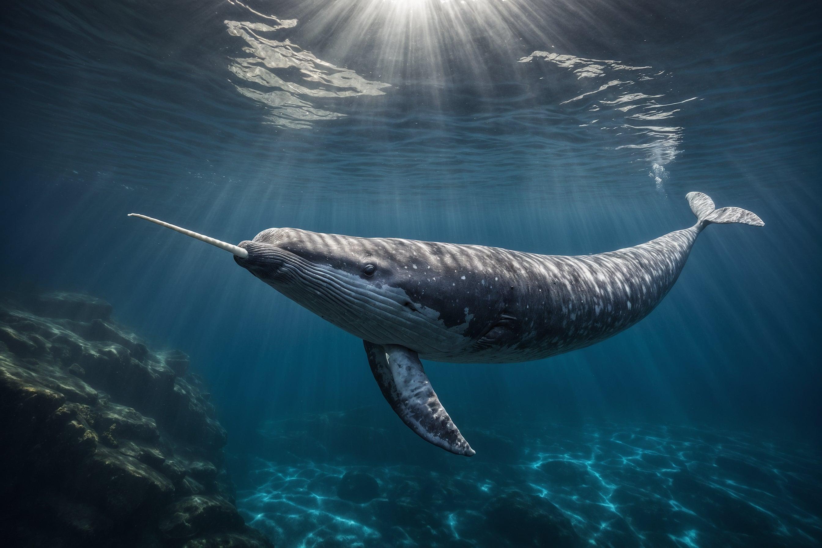 The Enigmatic Narwhal The Unicorn Of The Sea Modern Paintings Frame