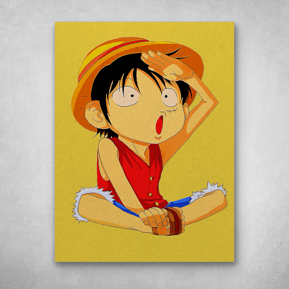 Luffy 1 Piece HD Multi Panel Canvas Wall Art Frame-Original Frame