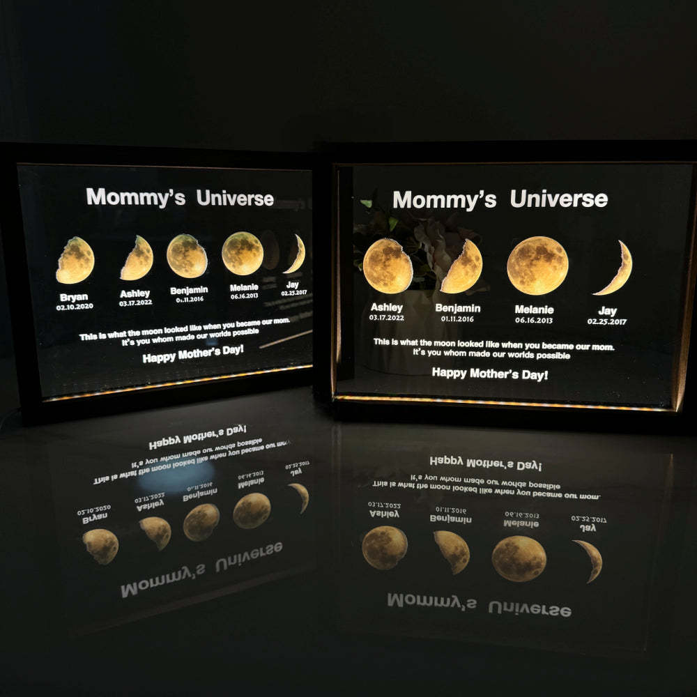 Personalized Moon Phase LED Light Frame