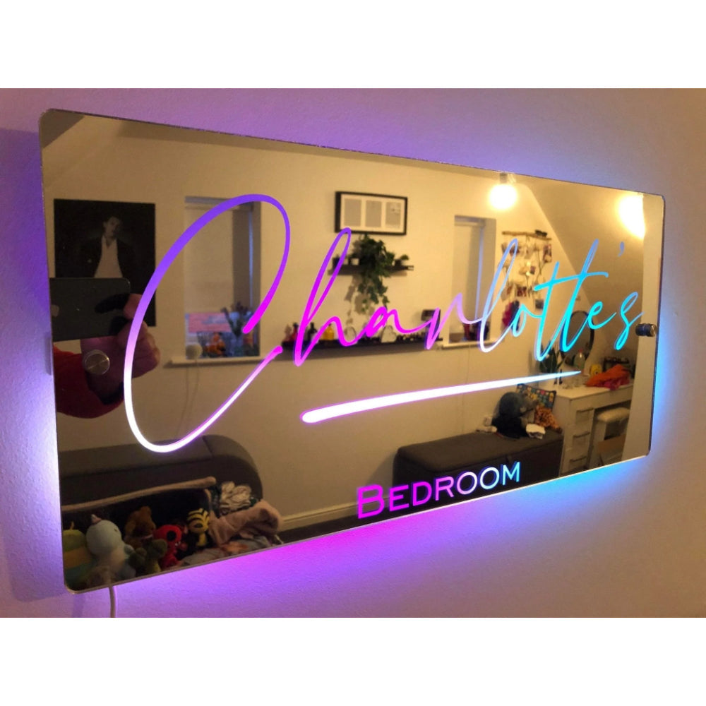 Personalized Name Mirror Light Up Mirror-Original Frame