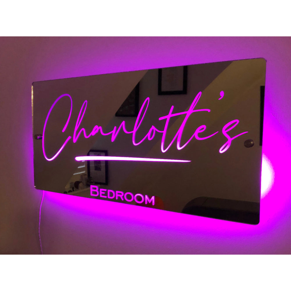 Personalized Name Mirror Light Up Mirror-Original Frame