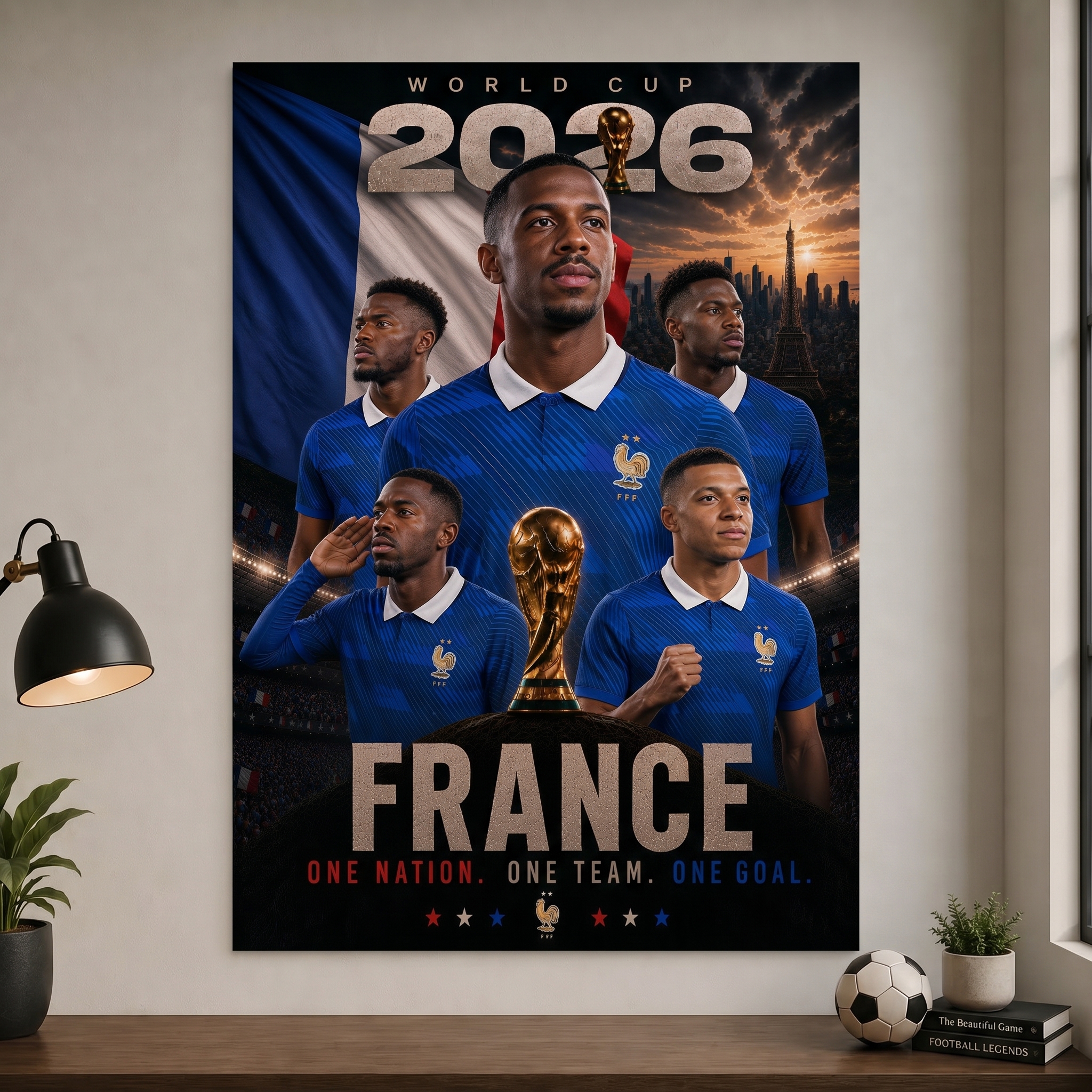 World Cup 2026 France Football Team Poster And Wall Frame