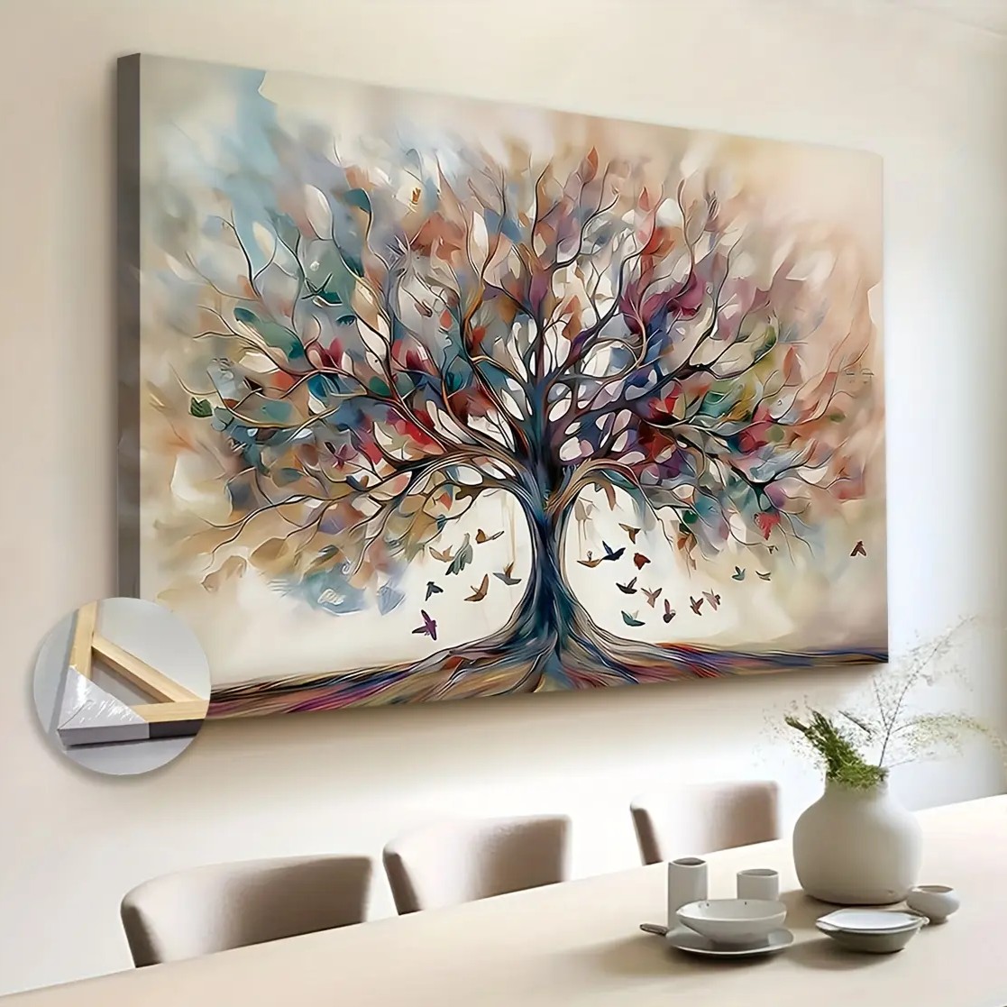 The Wooden Framed Canvas Painting Wall Art