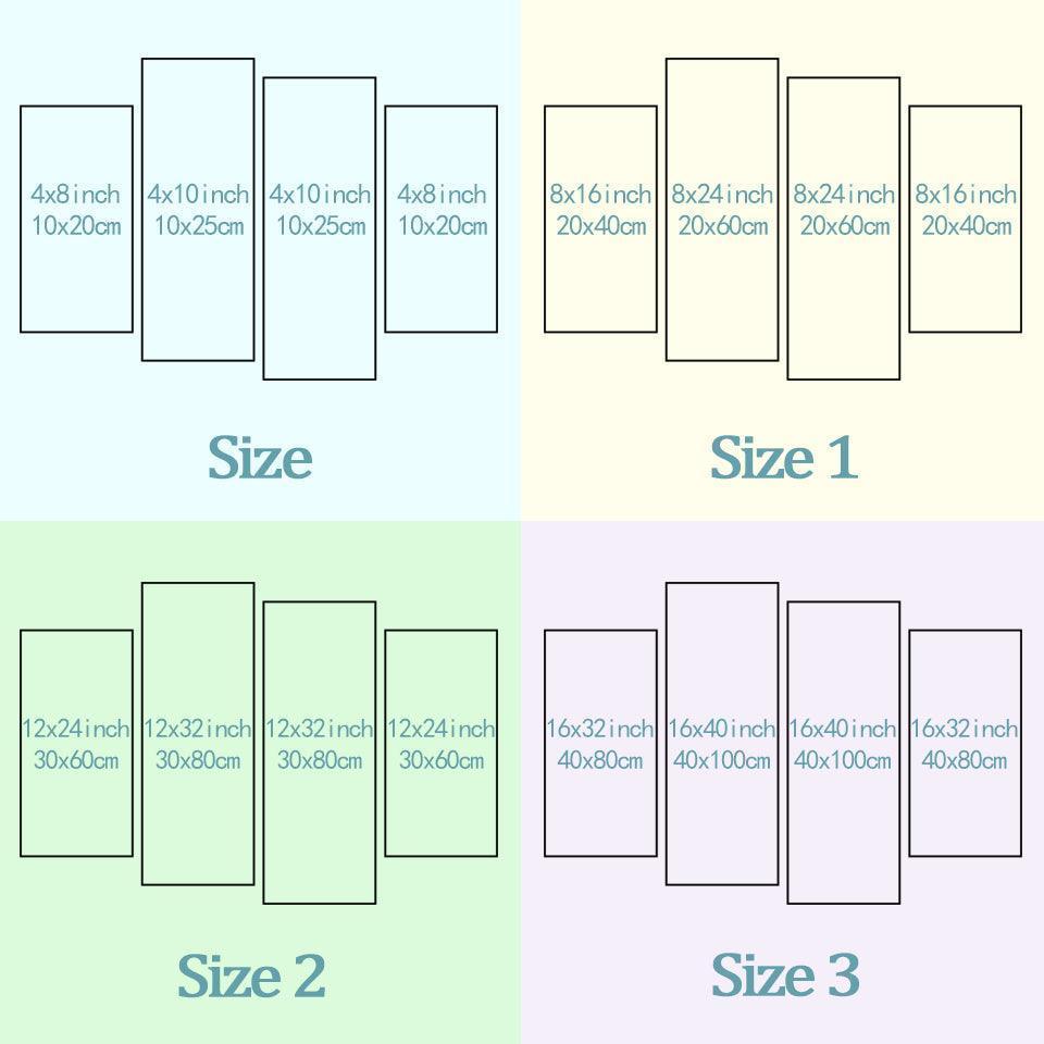 Fashion Scenery 4 Piece HD Multi Panel Canvas Wall Art Frame-Original Frame