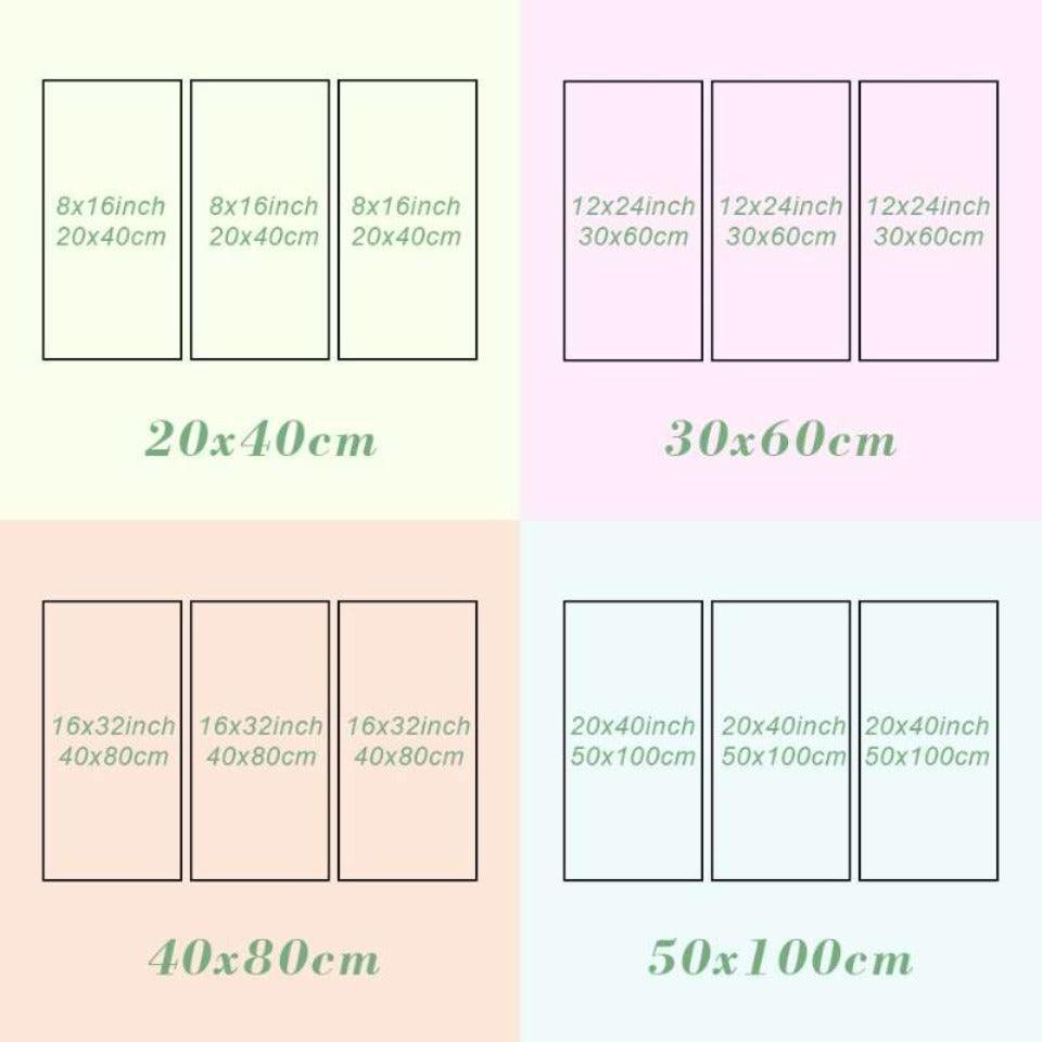 Meditating Buddha Colors 3 Piece HD Multi Panel Canvas Wall Art Frame-Original Frame