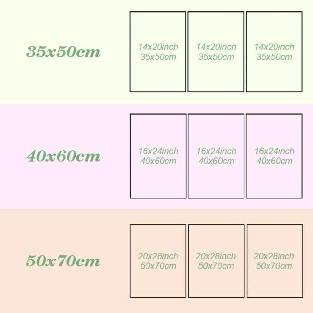 Hindu God Ganesha 3 Piece HD Multi Panel Canvas Wall Art Frame-Original Frame