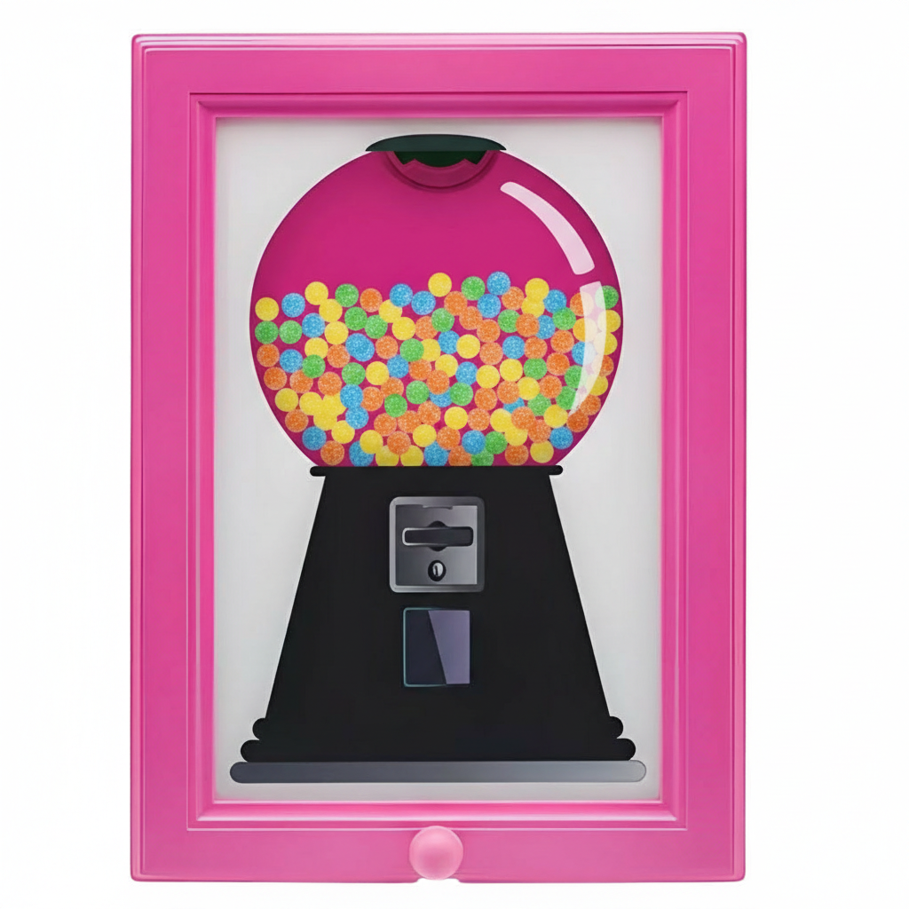 Candy Dispenser Frame For Gumballs And Treats