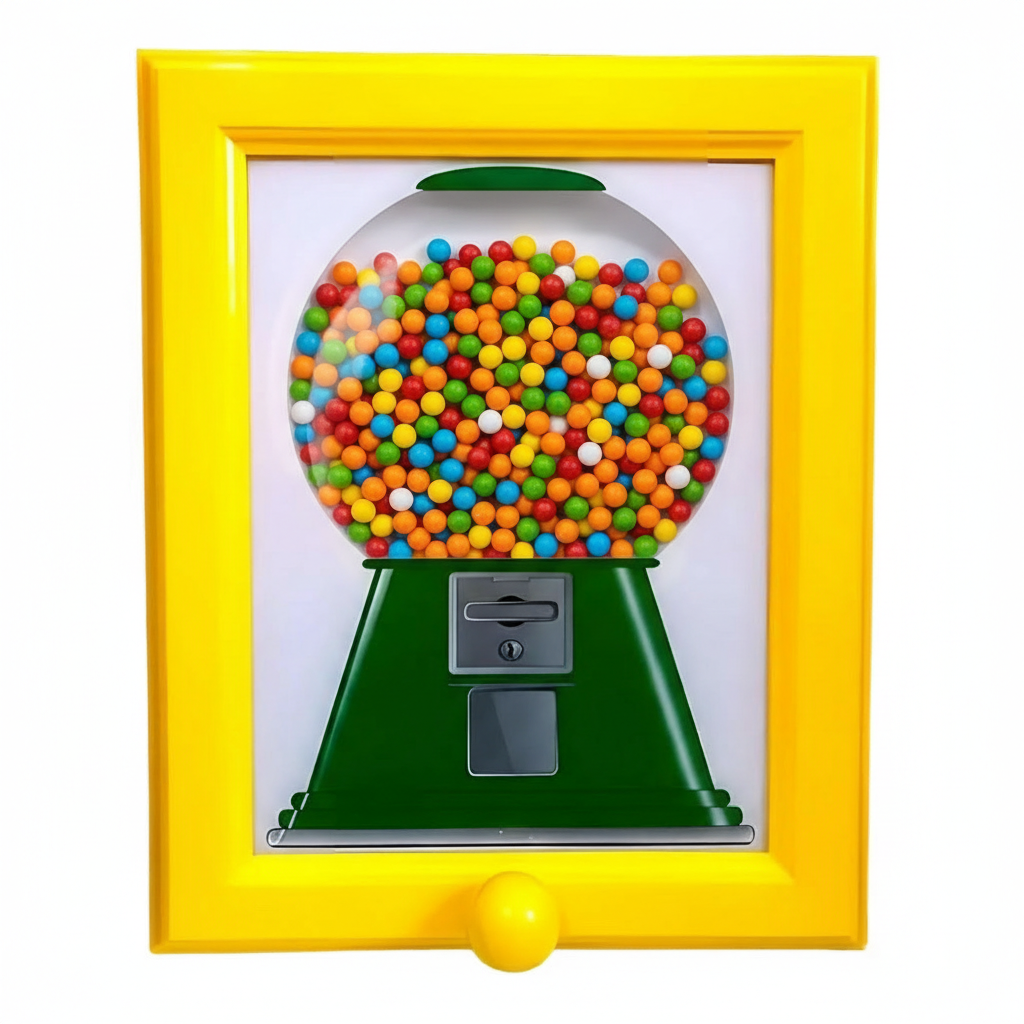 Candy Dispenser Frame For Gumballs And Treats