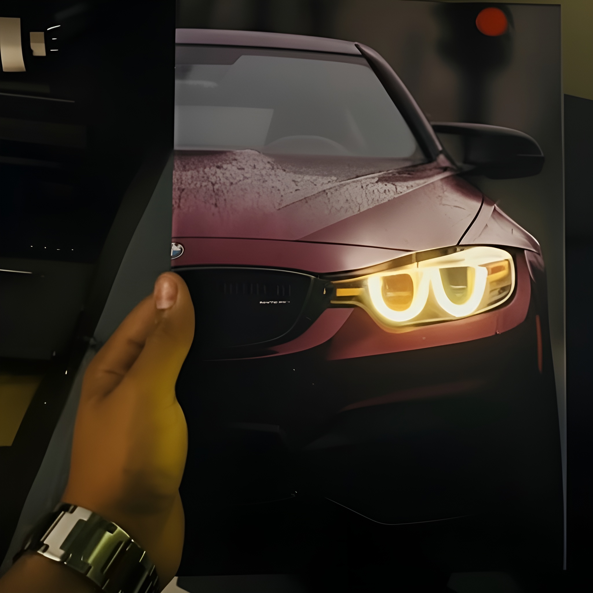 Personalized LED Car Frame With Custom Photo And Neon Light Effect For Home