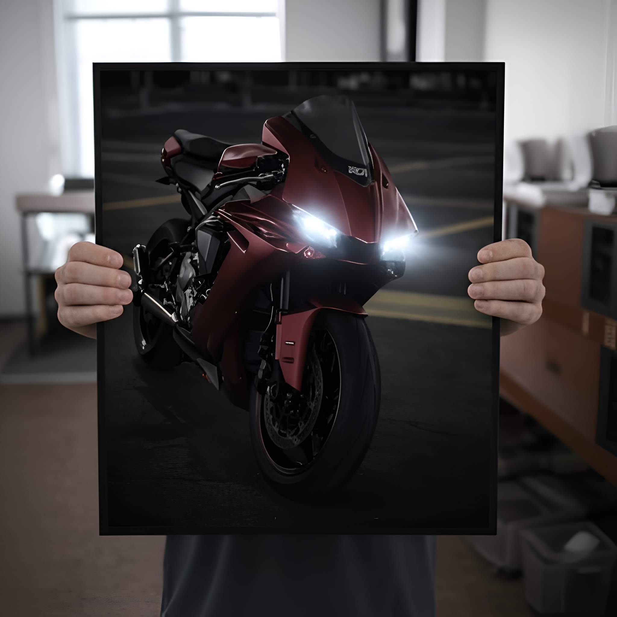 Personalized LED Car Frame With Custom Photo And Neon Light Effect For Home