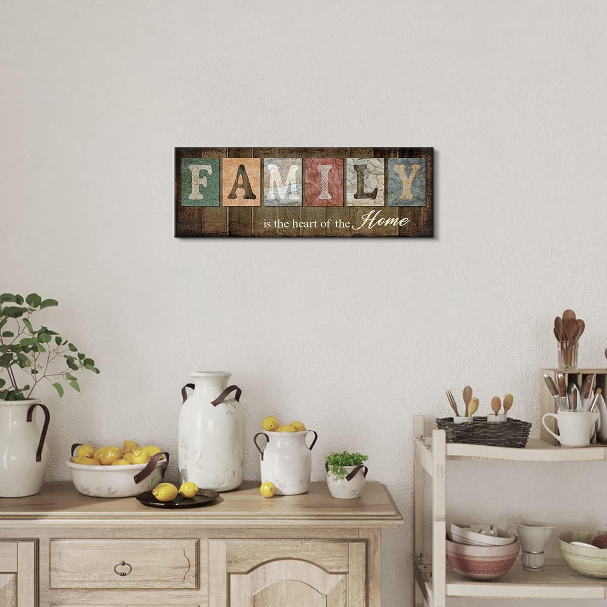 Family Sign Canvas Décor Painting 5 Pieces Wall Art