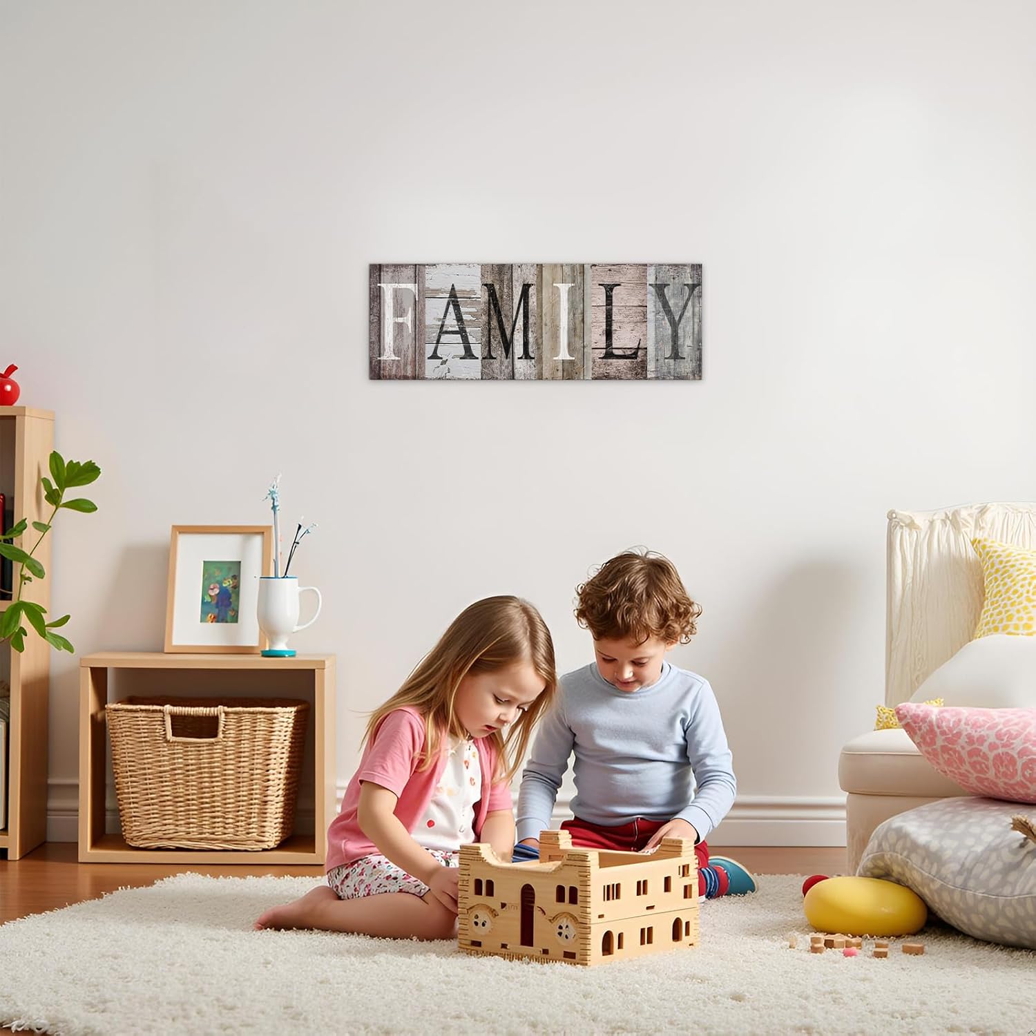 Family Sign Canvas Décor Painting 5 Pieces Wall Art