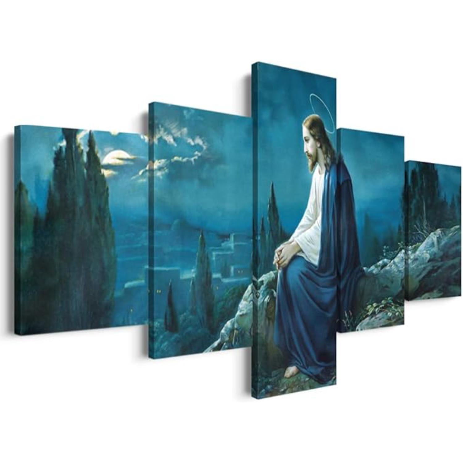 Christian Canvas Décor Painting 5 Pieces Wall Art