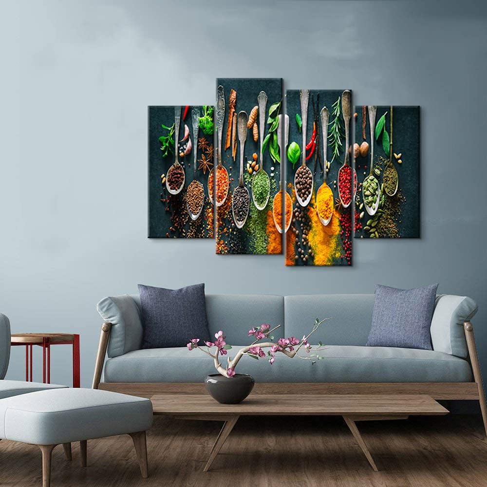 4 Modern Kitchen Canvas Wall Art