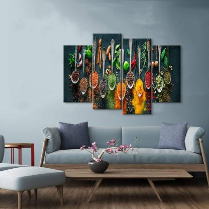 4 Modern Kitchen Canvas Wall Art