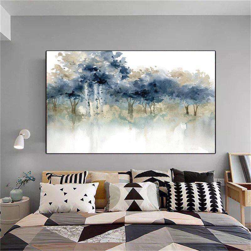 Forest Decoration Posters and Prints Canvas Oil Painting-Original Frame