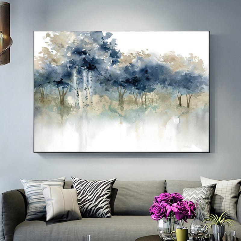Forest Decoration Posters and Prints Canvas Oil Painting-Original Frame