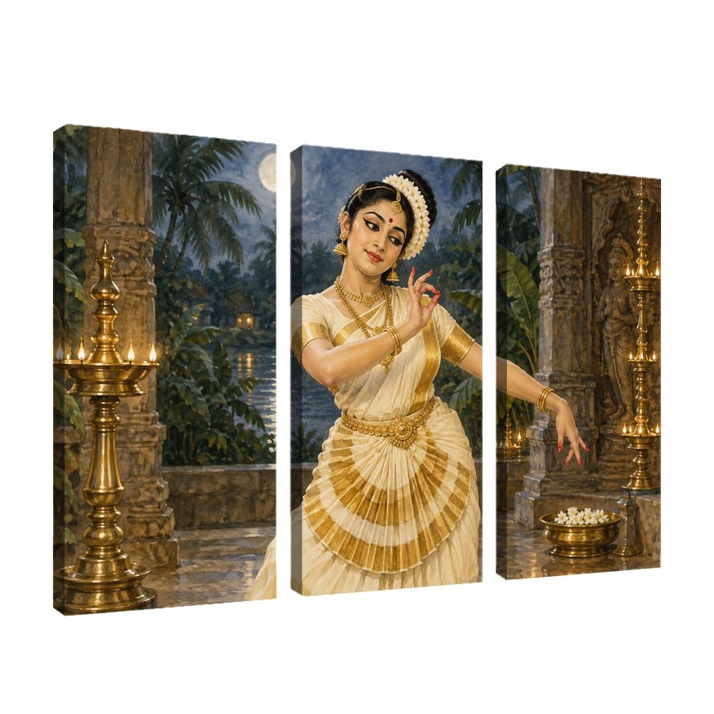 Mohiniyattam Moonlit Grace Of Lasya one-piece frames [AI-1b6dee21-d96163606627]