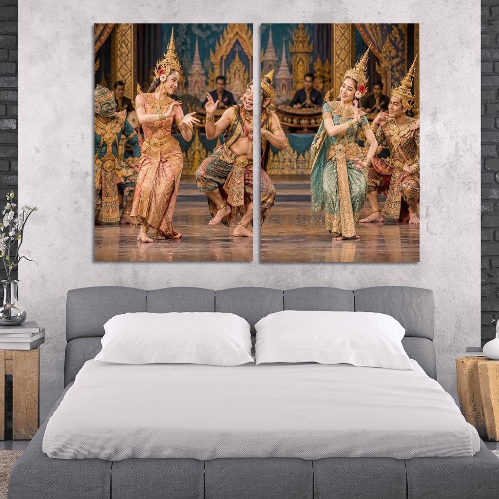 Likay Folk Theater Dance Of Lively Storytelling wall art [AI-7a2a1ee4-bd1e6b7e2625]