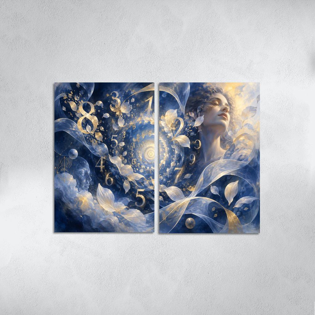 Cobalt Arithmetic Of Tender Awakening oil paintings frame [AI-d92be89b-25d2fe9d770c]