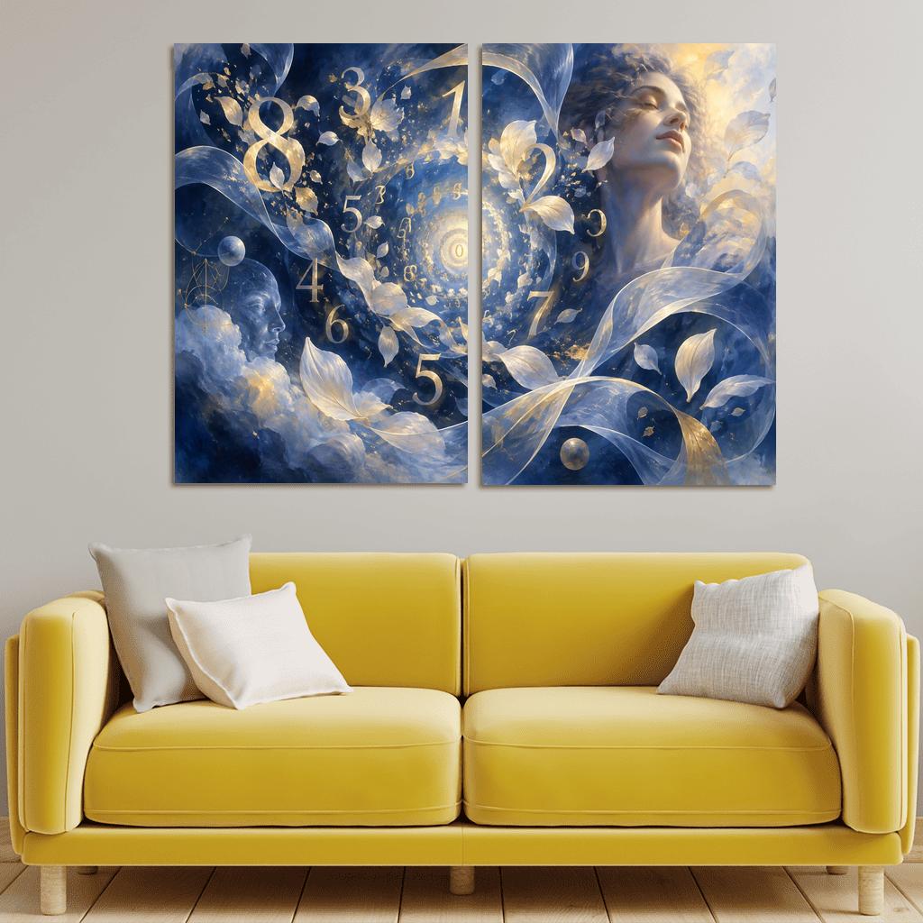 Cobalt Arithmetic Of Tender Awakening oil paintings frame [AI-d92be89b-736829f059c3]