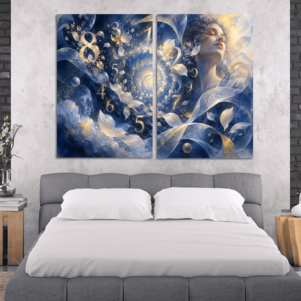Cobalt Arithmetic Of Tender Awakening oil paintings frame [AI-d92be89b-85d6577aa5f1]